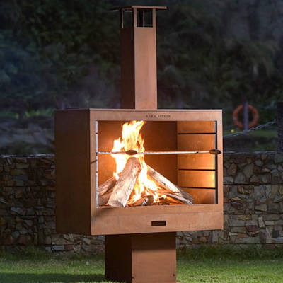 Outdoor wood heaters