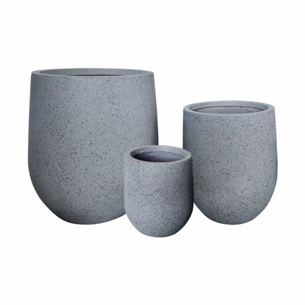 Sorento Squat pots in granite